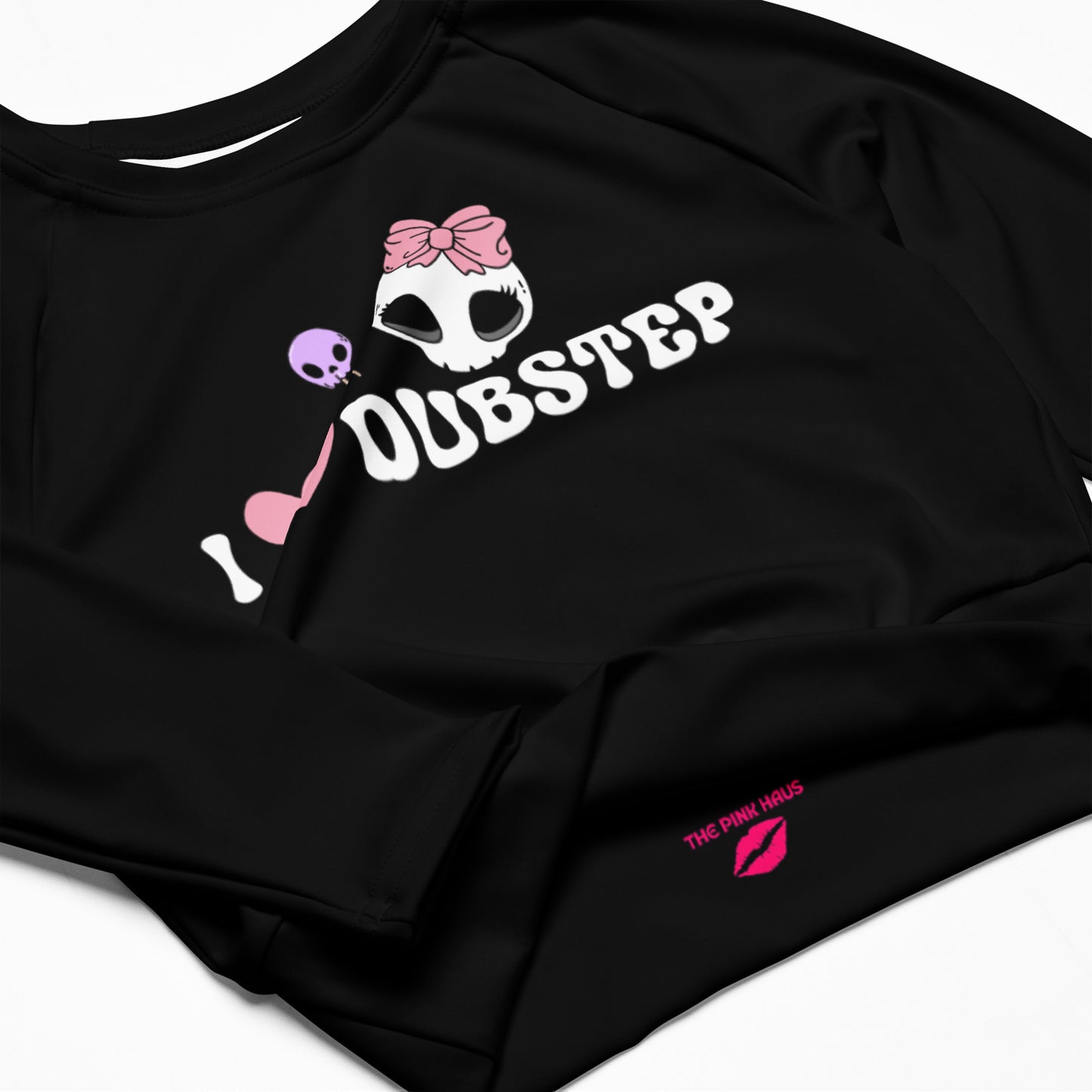 I Heart Dubstep Long Sleeve Crop Top