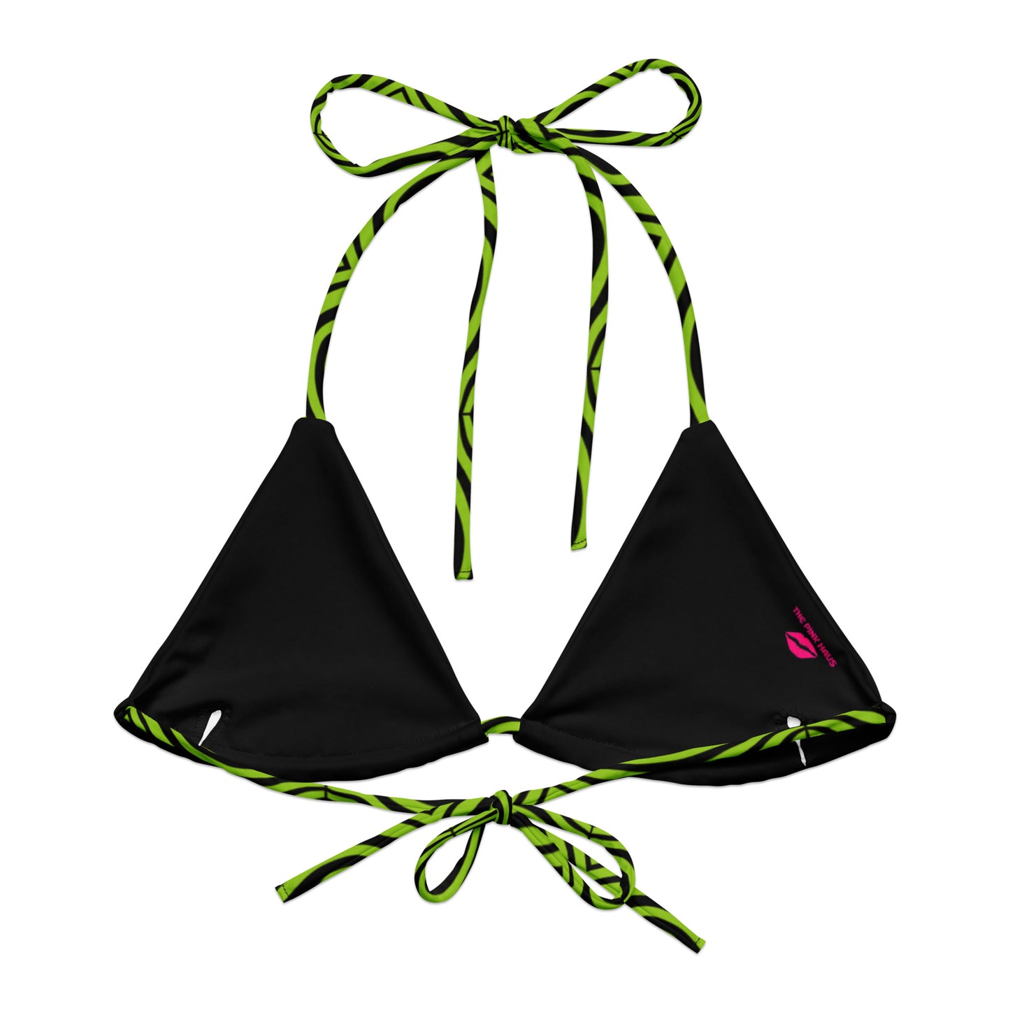 Green Spiral Bikini Top