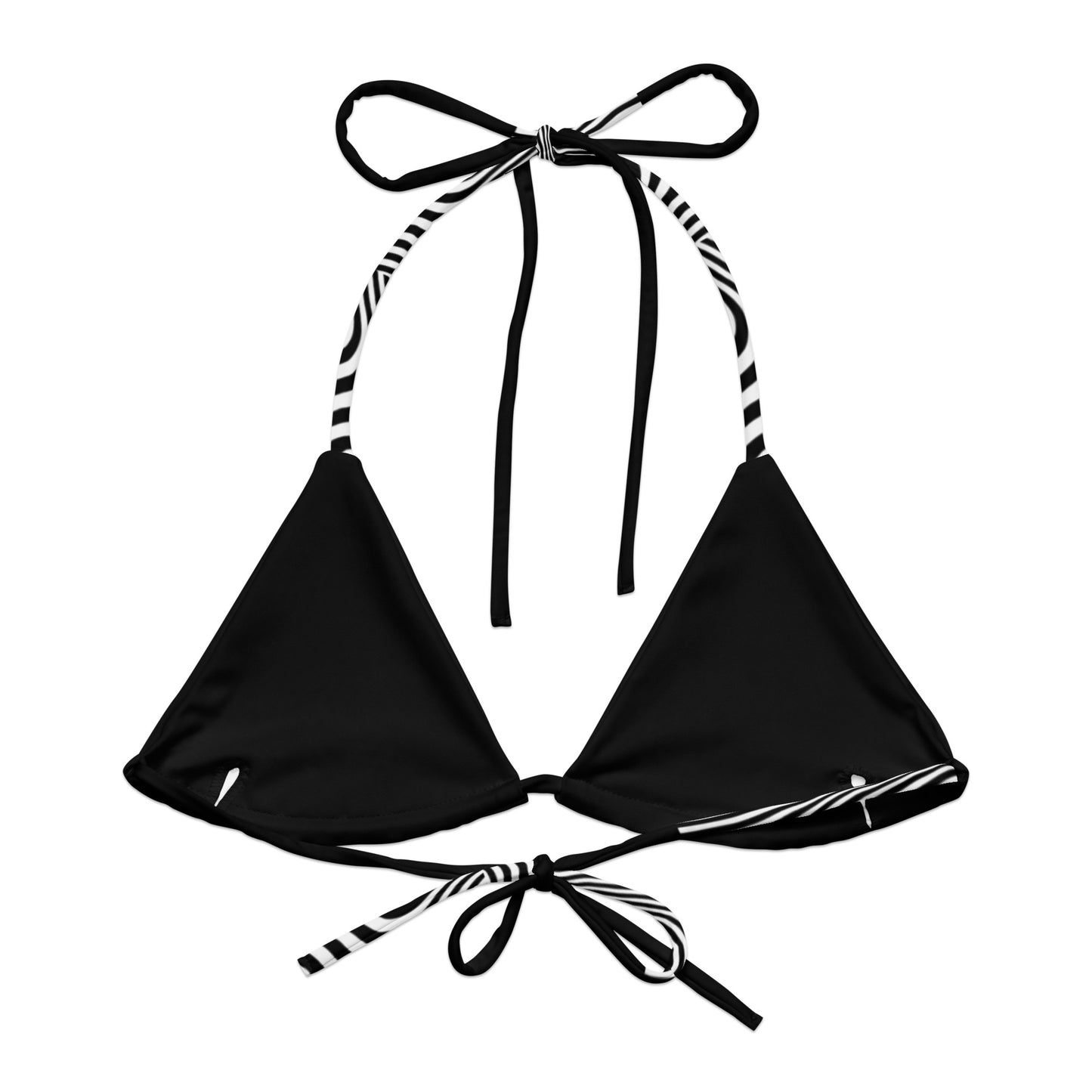 Black Spiral Bikini Top