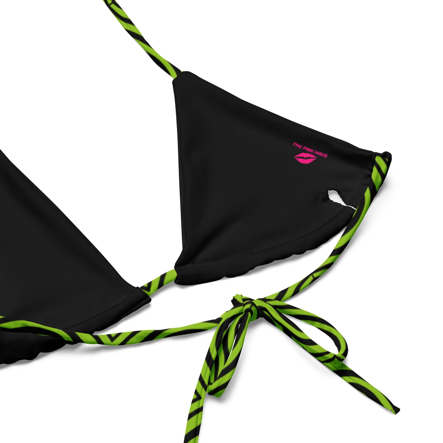 Green Spiral Bikini Top