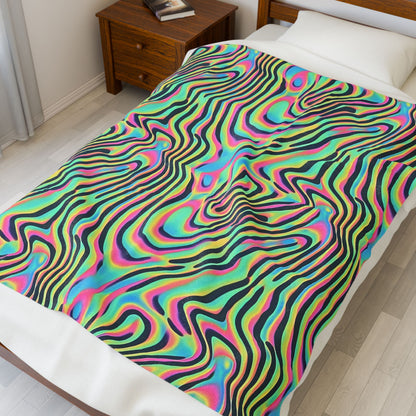 Take A Trip Velveteen Plush Blanket