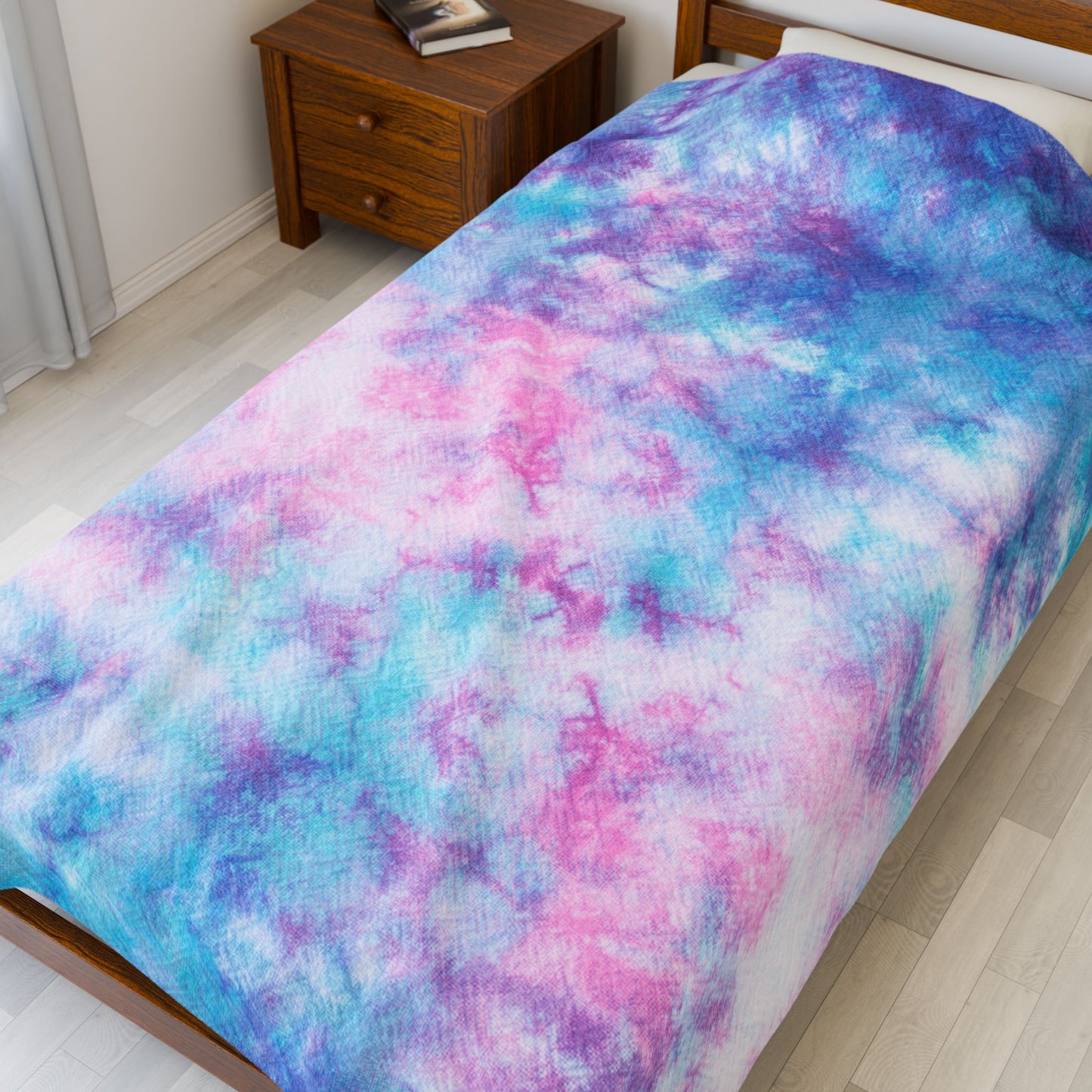 Super Soft Tie Dye Velveteen Plush Blanket