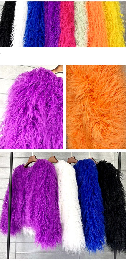 Fuzzy Jacket Cropped Faux Fur