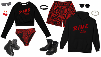 Rave Till The Grave Wide Leg Joggers