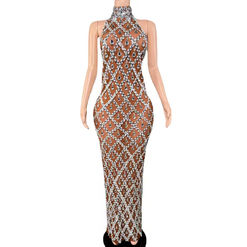 Rhinestone Dress for Pregnancy