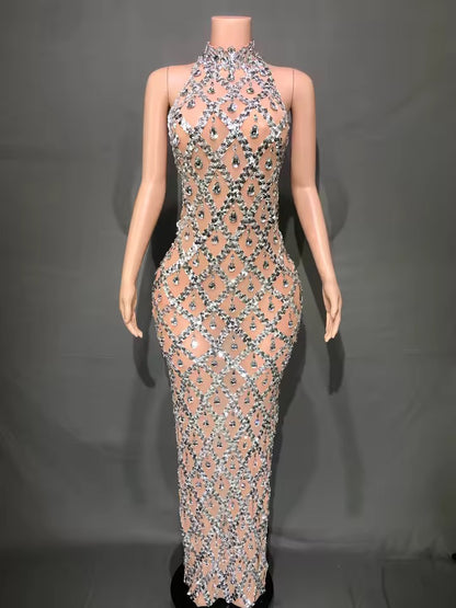 Rhinestone Dress for Pregnancy