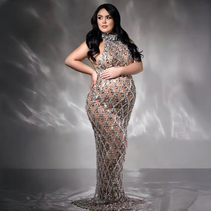 Rhinestone Dress for Pregnancy