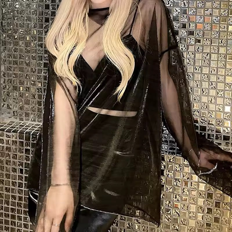 Reflective Sheer Rave Shirt