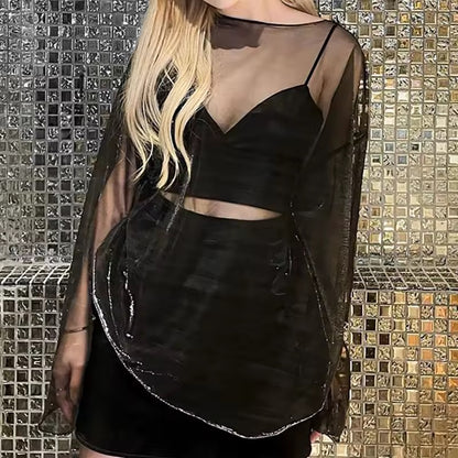 Reflective Sheer Rave Shirt