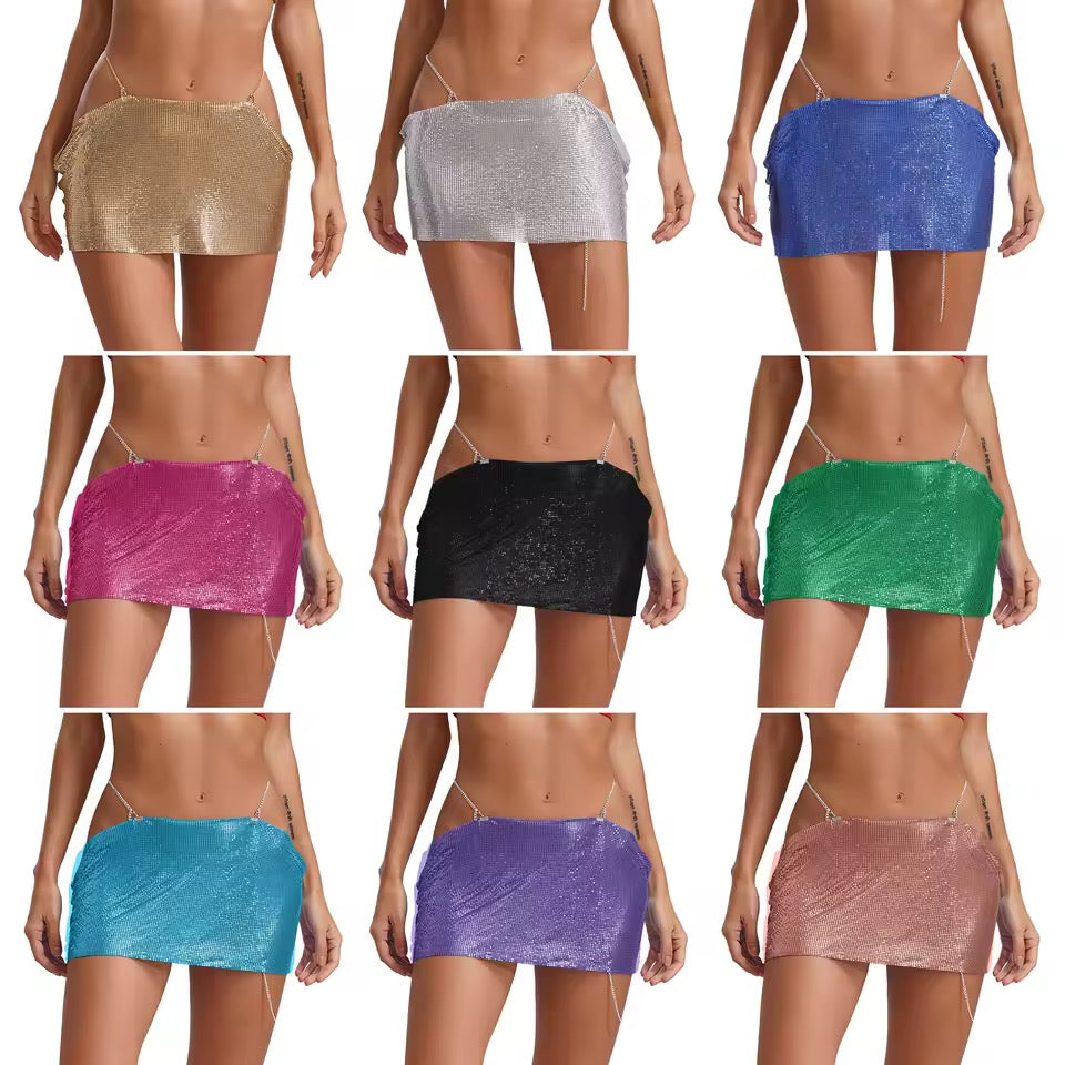 Metal Sequins Skirt