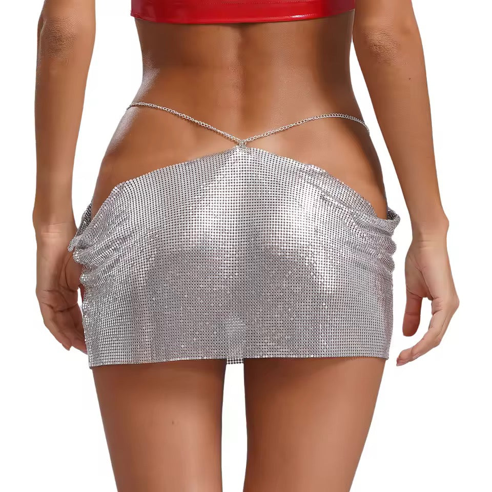 Metal Sequins Skirt