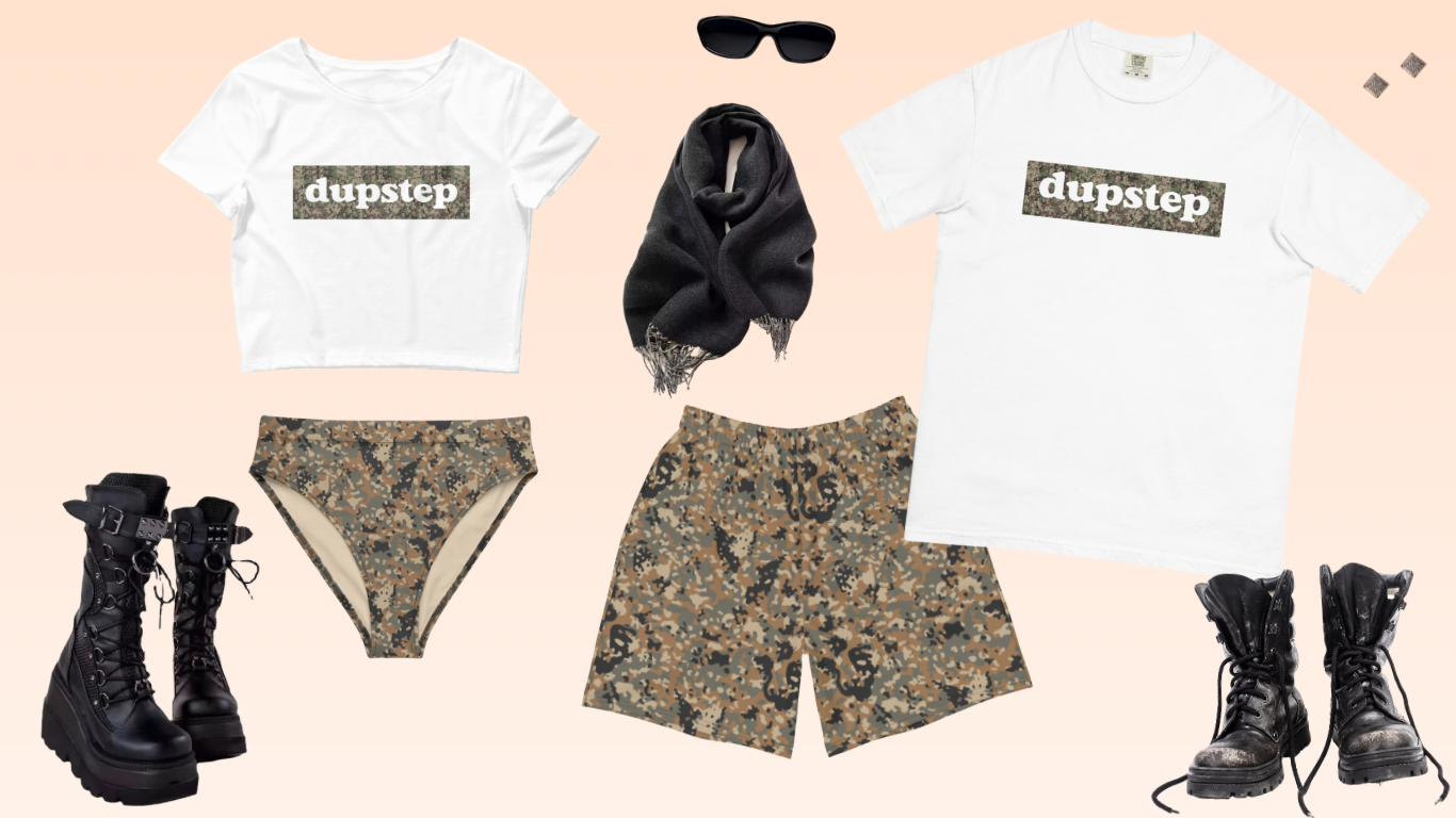 Camo Dubstep Crop Top