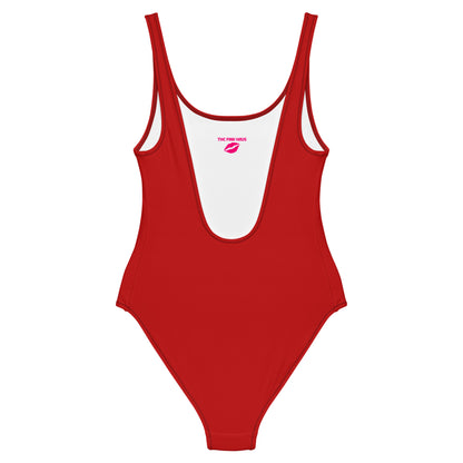 Red One-Piece Bodysuit