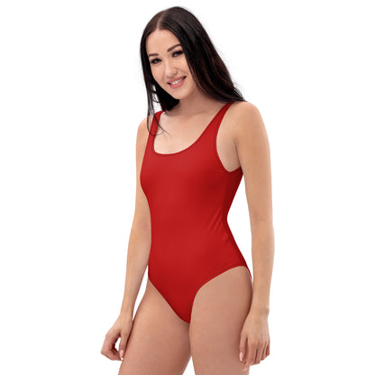 Red One-Piece Bodysuit