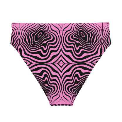 Pink Spiral High Waisted Bikini Bottom