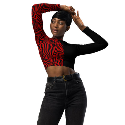 Rave Till The Grave Long Sleeve Crop Top