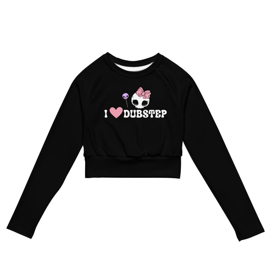 I Heart Dubstep Long Sleeve Crop Top