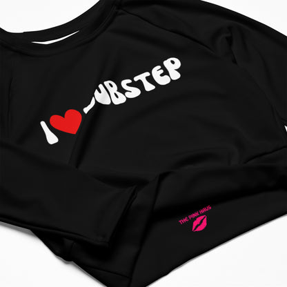 I Heart Dubstep Long Sleeve Crop Top