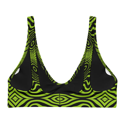 Green Spiral Bikini Top