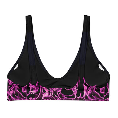 Pink Flame Bikini Top