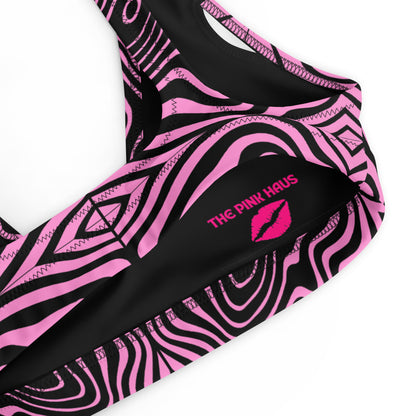 Pink Spiral Bikini Top