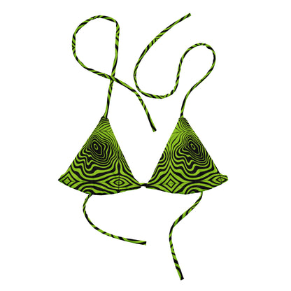 Green Spiral Bikini Top