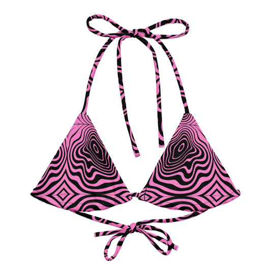 Pink Spiral Bikini Top