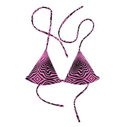 Pink Spiral Bikini Top
