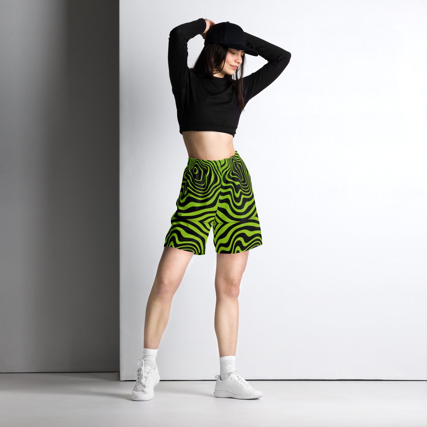 Green Spiral Shorts UNISEX