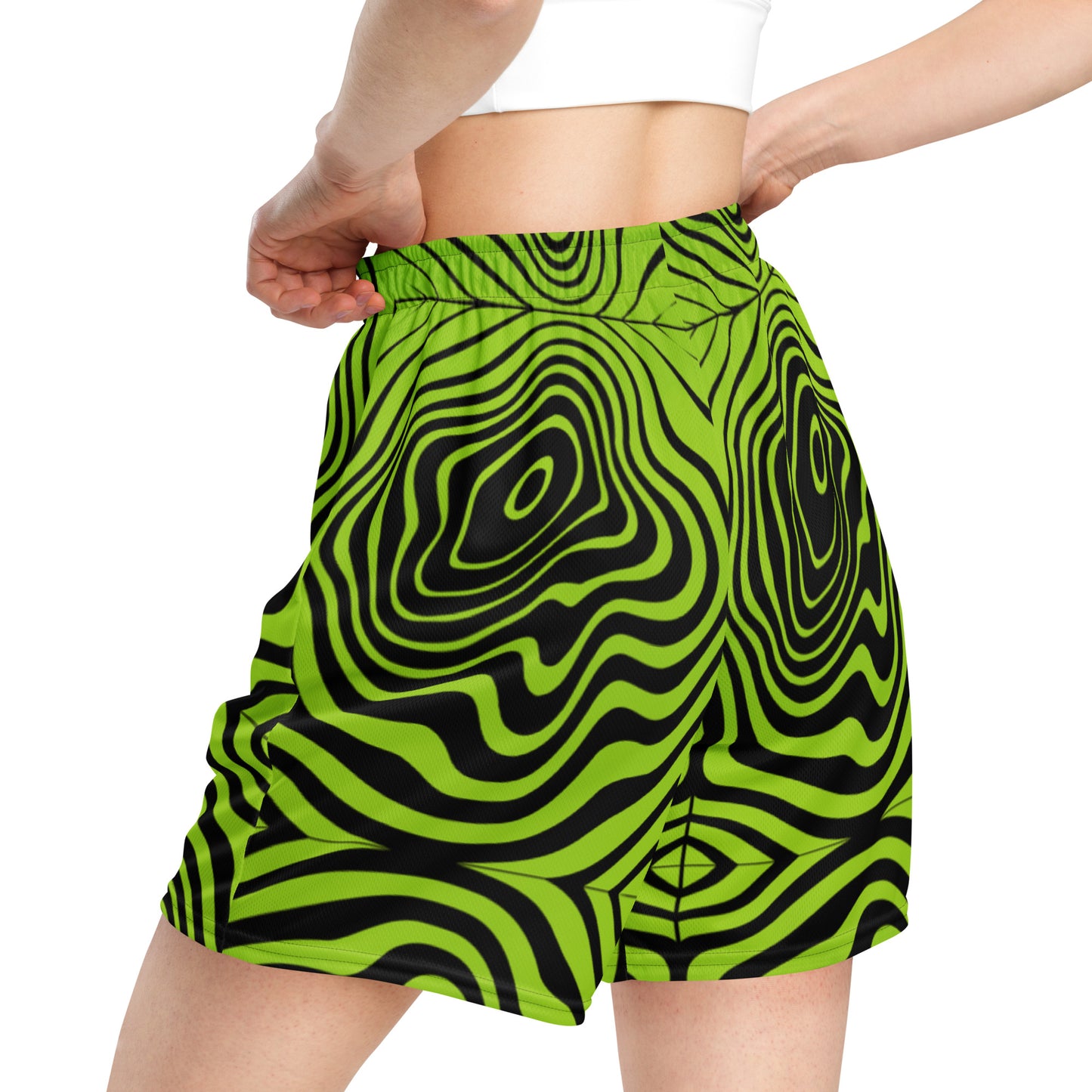 Green Spiral Shorts UNISEX