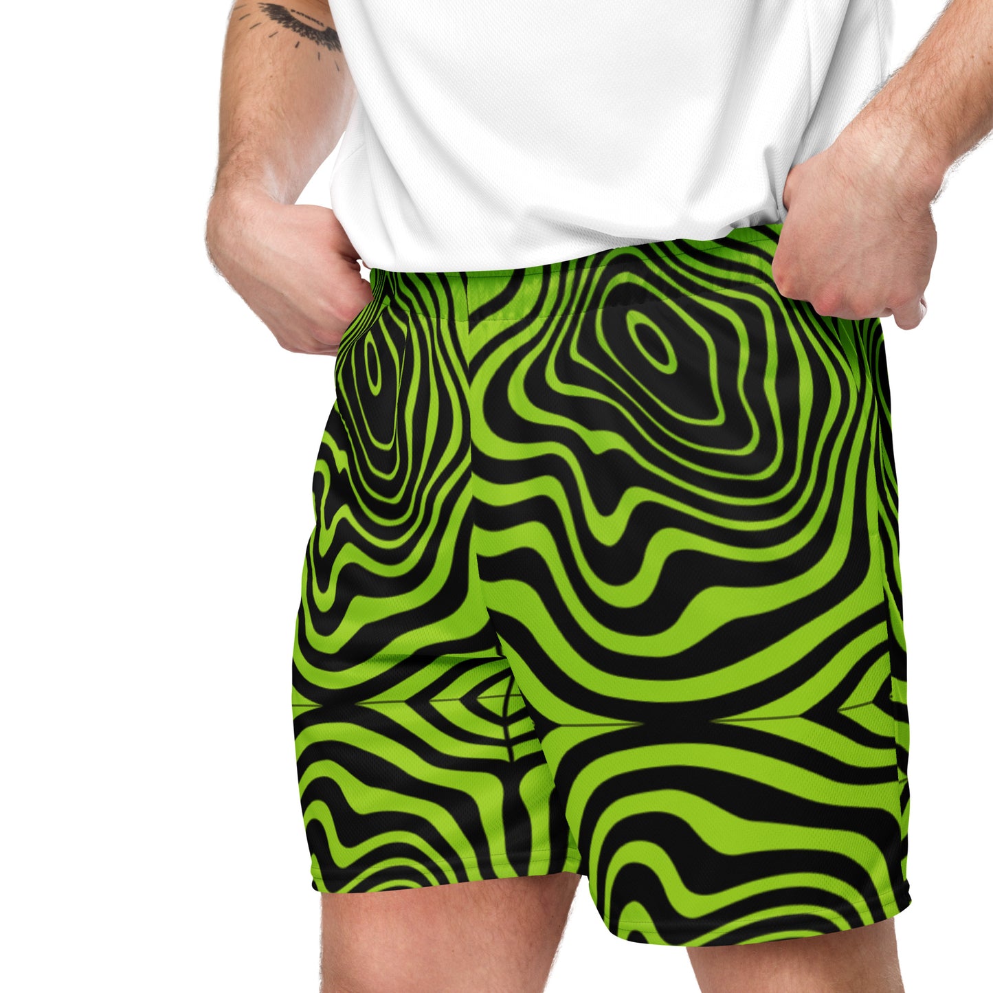 Green Spiral Shorts UNISEX