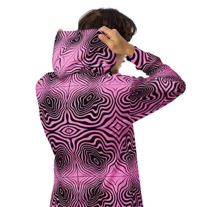 Pink Spiral Zip Up Hoodie UNISEX
