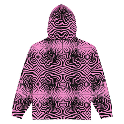 Pink Spiral Zip Up Hoodie UNISEX
