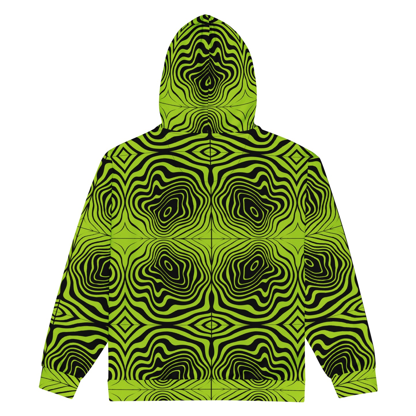 Green Spiral Zip Up Hoodie UNISEX