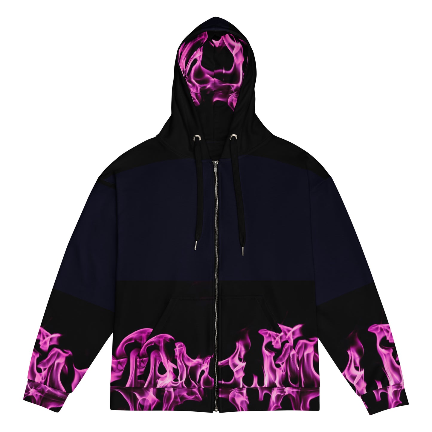 Pink Flame Zip Up Hoodie UNISEX