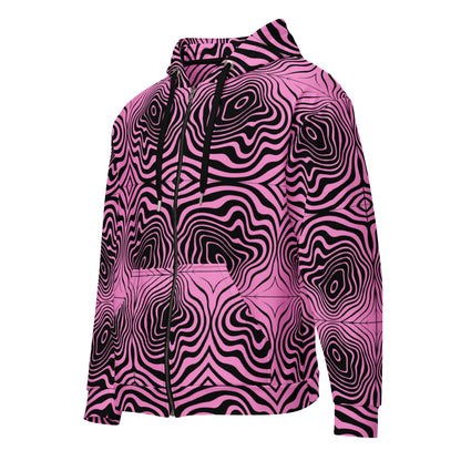 Pink Spiral Zip Up Hoodie UNISEX