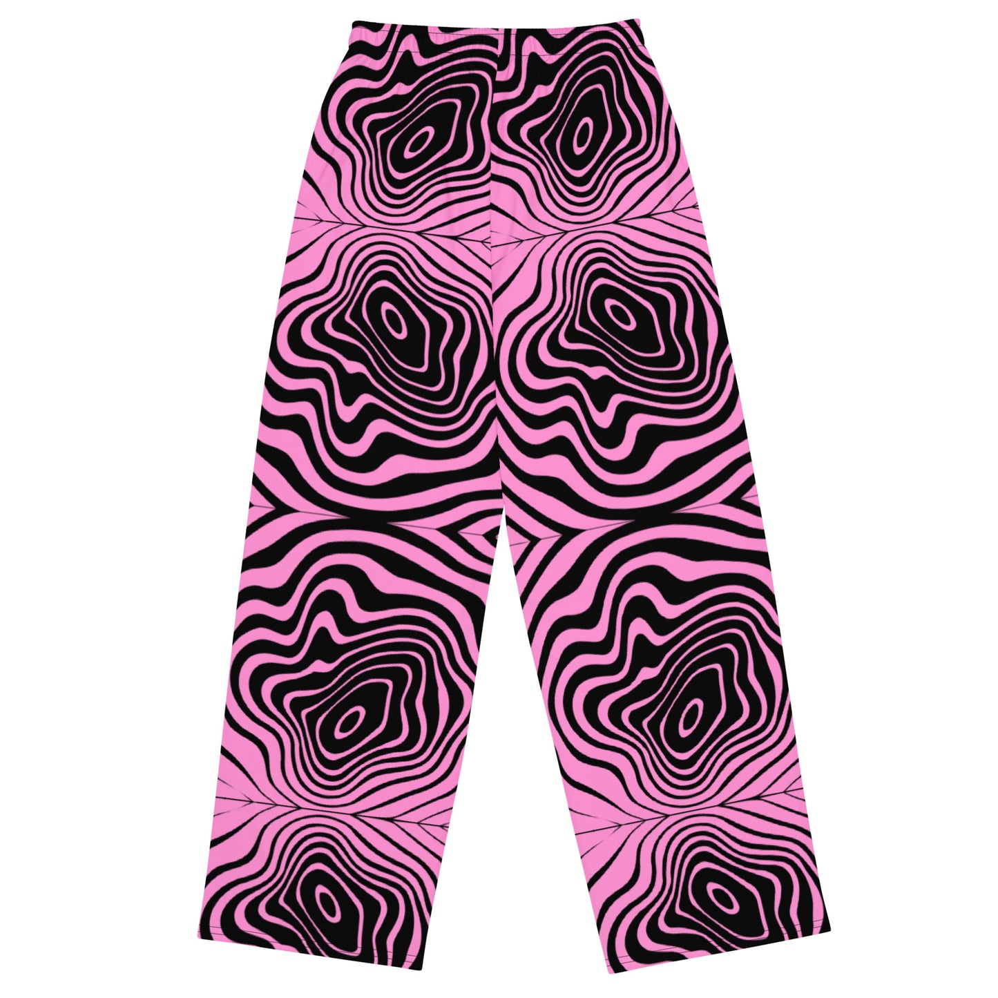 Pink Spiral Wide Leg High Waisted Pants UNISEX