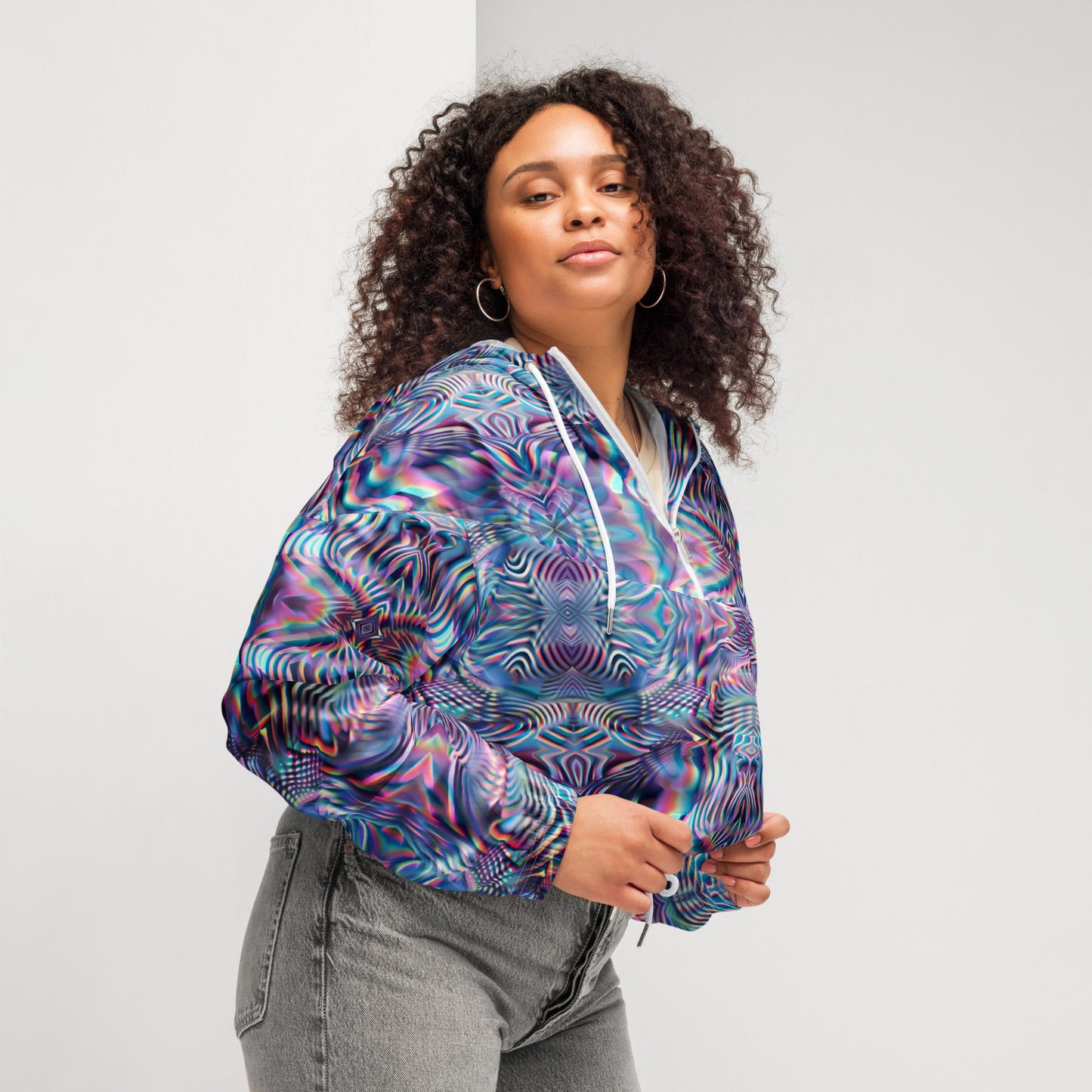 Liquid Dreams Cropped Windbreaker